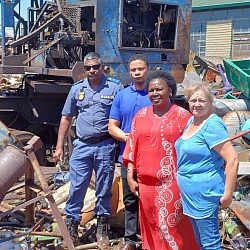 Overseeing the destruction of illegal mining equipment